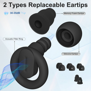 จุกอุดหูซิลิโคนแบบนุ่ม 4 ขนาด สำหรับเทศกาล ป้องกันเสียงรบกวน ลดเสียงดัง พร้อมจุกโฟมเมมโมรี่โฟมกรองเสียง สำหรับการนอนหลับ - Product Image 3