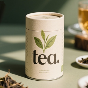 Tube cylindrique en carton pour le stockage des feuilles de thé et des grains de café, avec logo personnalisé, couvercle hermétique, boîte ronde en papier pour emballage alimentaire. - Product Image 6