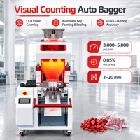 Machine automatique de formage et de scellage de sacs avec compteur de vision CCD 0,05 % pour clips en plastique de 3 à 30 mm, équipement d'emballage automatique en nylon
