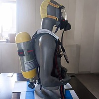 Masque respiratoire autonome anti-buée HOWDY monté sur sac à dos, avec bouteille en acier et fibre de carbone de 6L ou 9L, pour la lutte contre les incendies