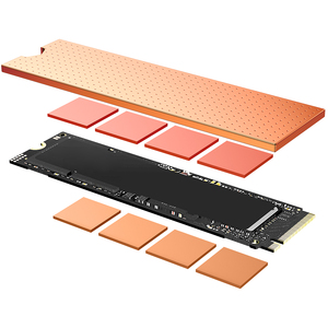 JEYIFactory 순수 구리 M.<span class=keywords><strong>2</strong></span> 방열판 나노 열 패드 대류 핀 NVMe/NGFF SSD 2280 데스크탑/노트북 냉각 공장 재고 - Product Image 1