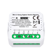 Module d'interrupteur intelligent en aluminium 1/2 Gang Zigbee 3.0 240V pour la domotique, compatible avec l'application Smart Life