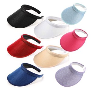 Visière de soleil en coton et lin pour femme, visière large pour l'été, pour la conduite en plein air, protection UV - Product Image 1