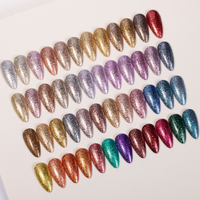 HONEY GIRL 12 ml 48 Couleur Set Glitter Platinum Fashion Gel Polish pour Nail Art UV LED Shinning Glitter Effect Soak-Off Technique