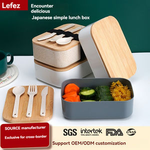 <span class=keywords><strong>กล่อง</strong></span>ข้าวสองชั้นฝาไม้ วัสดุฟางข้าวสาลีและพลาสติก PP สำหรับนักเรียน พร้อมฟังก์ชั่นไมโครเวฟ <span class=keywords><strong>กล่อง</strong></span>เบนโตะเกรดอาหาร - Product Image 3