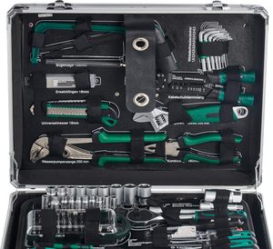 Juego de Herramientas de Acero al Cromo Vanadio de 124 Piezas, con Trinquete de 3/8'', Probador de Voltaje y Estuche de Aluminio para Reparaciones Domésticas y Mantenimiento Automotriz - Product Image 5