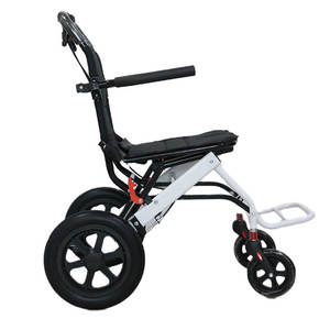 Sedia a rotelle portatile Ultra leggera pieghevole freno a mano per anziani trolley da viaggio disabile sedia medica - Product Image 4
