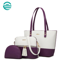 FULIYA Ensemble 3 en 1 Sac à main pour femme Sac à bandoulière grande capacité Sacs à main tendance pour femmes Luxe