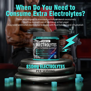 Gummies multivitaminées électrolytiques OEM/ODM 830 mg, 6 électrolytes plus vitamines pour l'hydratation, l'énergie et la fonction musculaire - Product Image 5