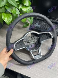 Gran oferta, nuevos productos explosivos, costuras azules de cuero perforado para volante de coche Volkswagen Golf MK8 - Product Image 4