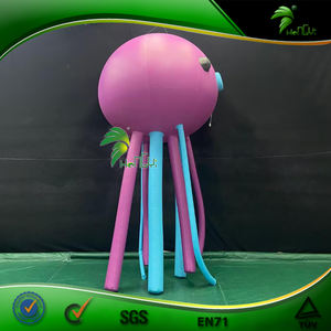 Lámpara de medusas azul personalizada inflable decorativa para decoración de escenario de fiesta - Product Image 3