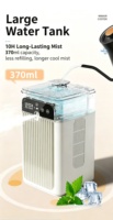 Mini-refroidisseur d'air portable à eau, ventilateur de brumisation silencieux et humidificateur, rechargeable par USB avec autonomie extra-longue