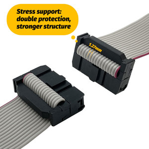 OEM & ODM IDC коннектор настраиваемая длина <span class=keywords><strong>2</strong></span>,54 шаг <span class=keywords><strong>2</strong></span>*5 10 контактов серая плоская лента гибкий кабель в сборе - Product Image 3