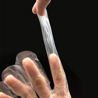 Usine vente chaude gants en plastique Pe HDPE plastique transparent polythène cuisine étanche ménage jetable alimentaire PE gants