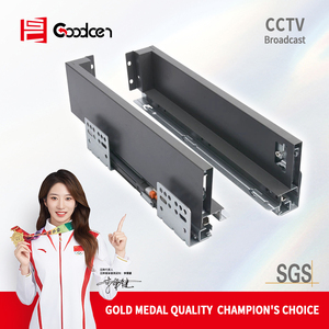 Goodcen Undermount Trượt Ngăn Kéo Kênh Đóng Mềm Ngăn Kéo Mỏng Hộp Trượt Nhà Bếp Hệ Thống Ngăn Kéo Mềm <span class=keywords><strong>Slide</strong></span> - Product Image 5