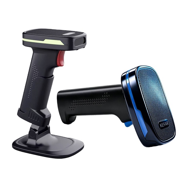 KEFAR Automatic Sensing  Wired Wireless 2.4G Barcode Scanner Handheld 2D QR Codes Reader for Supermarket Shops Logistic