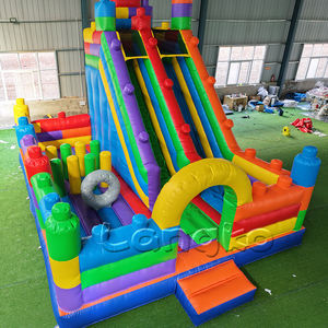 Inflable Acuático y Seco con Tobogán, Inflable Comercial con Tobogán, Bloques de Construcción, Casa de Brinco Combinada para Fiestas - Product Image 6