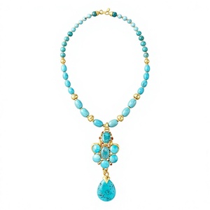 Collier classique en résine fait main, design élégant avec perles orange, vertes et bleues, bijoux tendance pour femmes, idéal pour les anniversaires et les fêtes. - Product Image 5