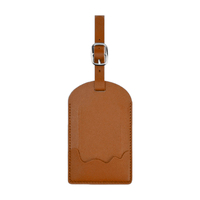 Étiquette de bagage en cuir PU, avec couvercle rabattable pour éviter la perte et la violation de la vie privée. Étiquette de bagage en cuir et carte d'embarquement.