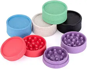 Silicone Custom Colors Herb Grinders Wholesale 55mm Tobacco Spice 3 Layers Herb Grinder Portable Smoking Accessories