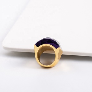 Anillo de Compromiso Vintage de Amatista Fabulosa con Joyería de Cristal, Diseños de Anillos con Piedras Grandes - Product Image 6