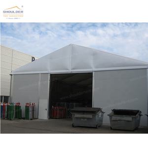 Tente de stockage étanche en entrepôt, tissu PE robuste avec cadre en acier, grand abri industriel pour la protection des marchandises - Product Image 1