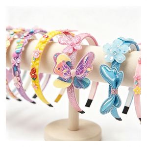 Children DIY Headwear Design Pack Rainbow Unicorn Bow <b>Star</b> <b>Stickers</b> Satin Hoop Beauty Toy Gift Supplies Crafts - Product Image 5