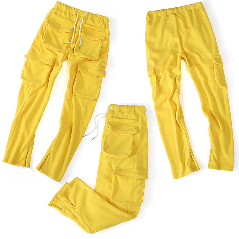 Winter Thick Cargo Pants Stacked Sweat 