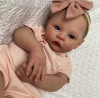 Poupée Reborn de 18 pouces, corps entièrement en tissu doux, jouet bébé simulé en résine