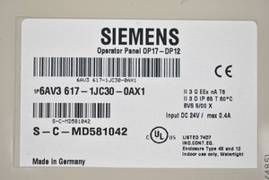 6AV3617-1JC30-0AX1 OP17 <strong>DP12</strong> HMI Panel for Production Line Equipment Parameter Monitoring - Product Image 4