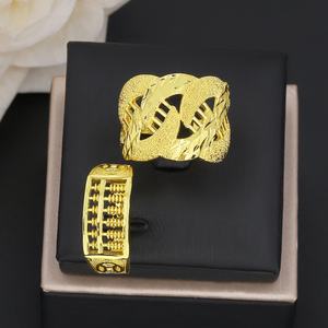 Bague de mariage tendance en laiton JXX, plaquée or 24 carats, pour homme - Product Image 1