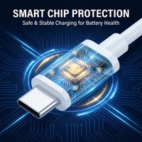 Câble de données USB 3.0 Type-C 2A à charge rapide, blindage tressé, gaine en PVC, conducteur en cuivre pur, durable pour téléphones mobiles