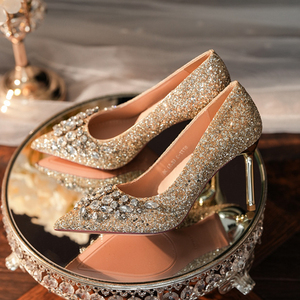 Chaussures Femme Tendance en Soie à Paillettes Bling – Escarpins de Bureau Élégants pour Femmes - Product Image 4