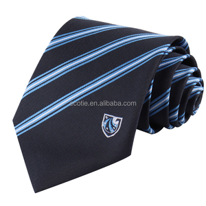 优质定制条纹标志真丝领带厂家直销涤纶校服领带 - Product Image 2