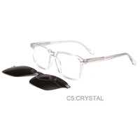 2024 nouveau Design Transparent acétate lunettes cadre lunettes de soleil polarisées pince magnétique sur lunettes de soleil polarisées unisexe