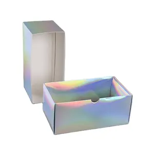Baskı yaratıcı dondurma Hologram tutkal olmadan ambalaj kutusu Popsicle kağıt tepsi ambalaj kutusu katlanır kutu