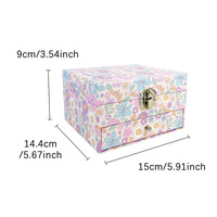 Boîte à musique personnalisée Yiyu avec ballerine dansante pour filles, avec tiroir de rangement, boîte à souvenirs musicale pour enfants, cadeau, vente en gros