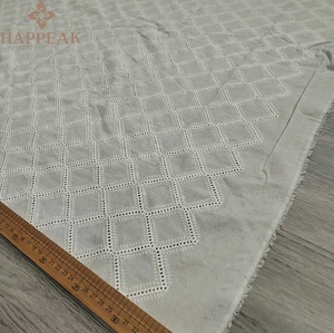 <span class=keywords><strong>Tela</strong></span> de algodón bordada HAPPEAK, telas suaves de algodón bordadas <span class=keywords><strong>a</strong></span> <span class=keywords><strong>cuadros</strong></span> para vestido de novia y ropa formal - Product Image 5