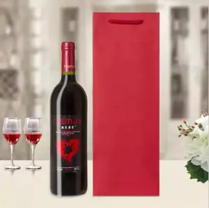 Großhandel Einzel Weinflasche Geschenkt üte Benutzer definierte Günstige Wein Geschenk beutel Papiertüte für Wein