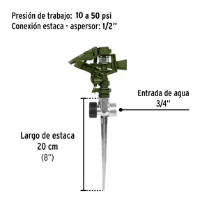 Maestro con 72 unità di plastica Sprinkler 11 'picchetto in metallo verde a due vie, PRETUL - Product Image 2