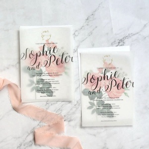 Conjunto de Tarjetas de Boda con Diseño Estampado en Papel <span class=keywords><strong>Vellum</strong></span>, Australia - Product Image 4