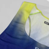 Débardeurs de course personnalisés en polyester léger à séchage rapide pour le marathon, impression numérique par sublimation, vente en gros