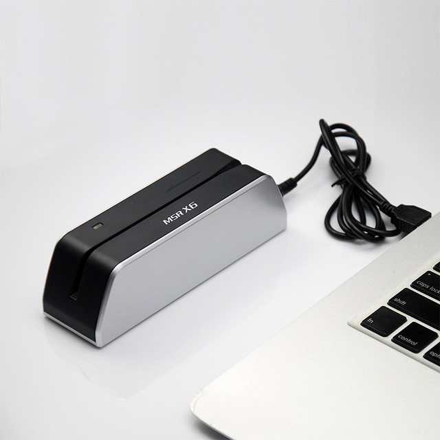 RFcard X6 Hot Sale Portable External USB Credit Magnetic Card Reader/Writer with Built-in Battery 1 Year Warranty