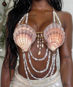 Cổ vỏ Bikini Top chains bên câu lạc bộ mặc áo ngực kỳ nghỉ Tank Top một kích thước - Product Image 1