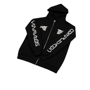 <span class=keywords><strong>Felpa</strong></span> <span class=keywords><strong>con</strong></span> cappuccio da uomo in cotone 100% nero <span class=keywords><strong>con</strong></span> zip e stile <span class=keywords><strong>teschio</strong></span>, di tendenza, in promozione - Product Image 5