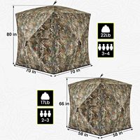 Abri de chasse portable en tissu Oxford, abri au sol à montage rapide pour la chasse au cerf et au dinde, direct usine OEM
