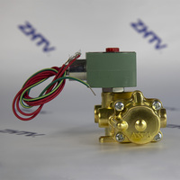 ASCO 8344G070 Actionneur de vanne à solénoïdes double 4 voies 1/4 NPT, corps en laiton NPT, vanne à solénoïdes à piston pilotée