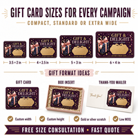 Cartes de révélation de prix personnalisées en feuille d'or, coupons cadeaux personnalisés pour la fidélisation des clients de boutiques, cadeaux promotionnels de fin d'année