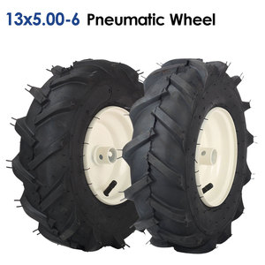 Nouvelle roue et pneu de motoculteur 13x5.00-6, pneumatique en caoutchouc gonflable de 13 pouces, robuste, pour pelouse, avec roulement à billes - Product Image 1