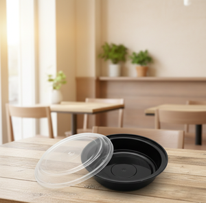 Contenedor Redondo de Plástico Desechable de Alta Resistencia HACAMY para Almacenamiento de Alimentos con Tapa Hermética, Apto para Microondas, en Venta - Product Image 2